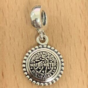 Pandora Orleans Water Meter Manhole Cover Charm, S925 Silver Bracelets